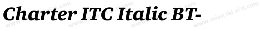 Charter ITC Italic BT字体转换